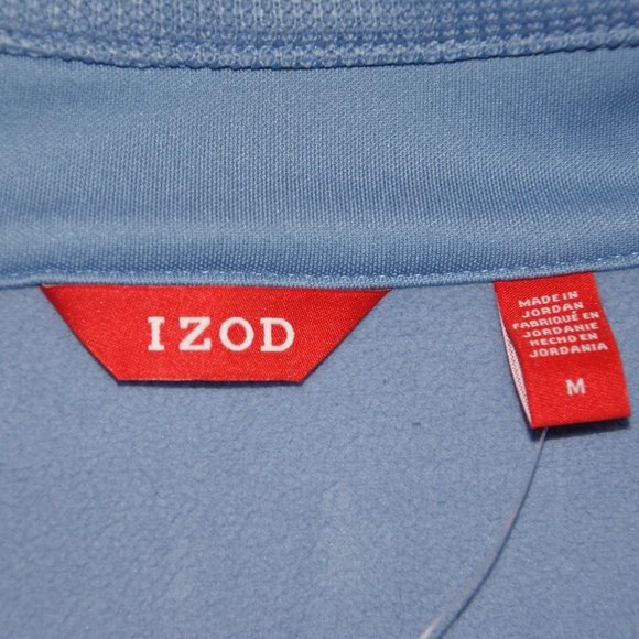 IZOD Mens Blue 1/4 Zip Fleece Lined Pullover M NEW - Picture 6 of 8